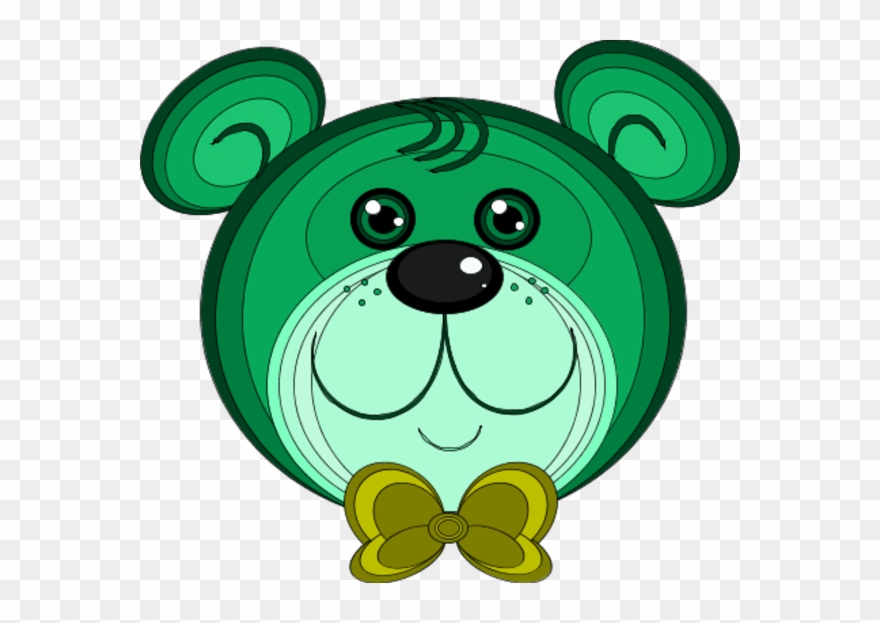 Teddy Bear Wearing Bow Tie - Teddy Bear Face Vector Clipart