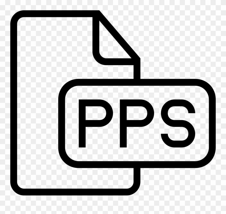 Pps Filetype Stroke Interface Symbol Icon Free Download - Xml Icon Clipart