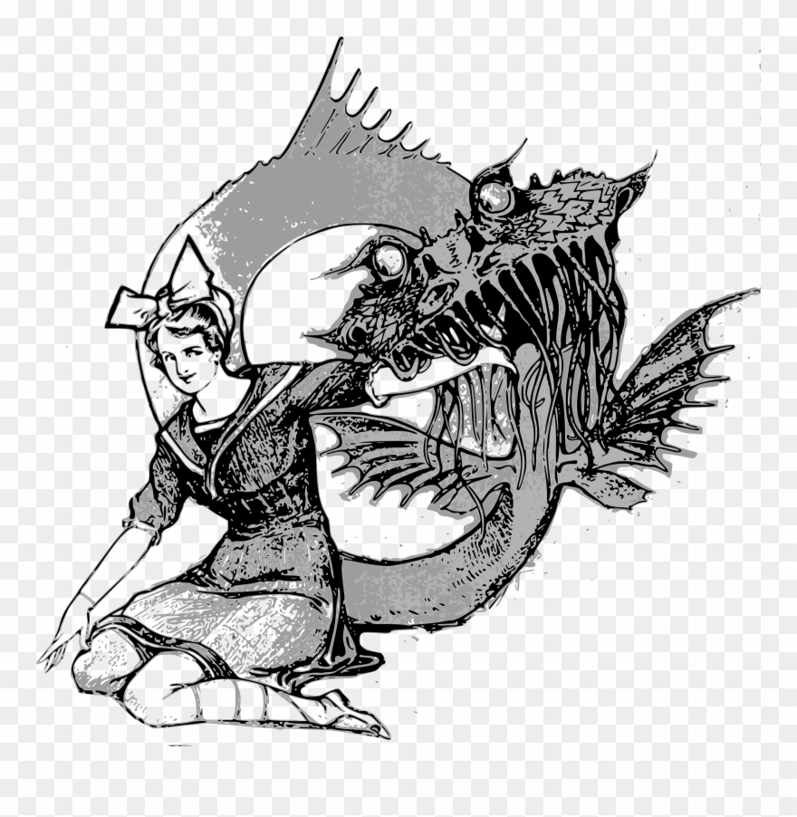 Big Image - Sea Monster Clipart