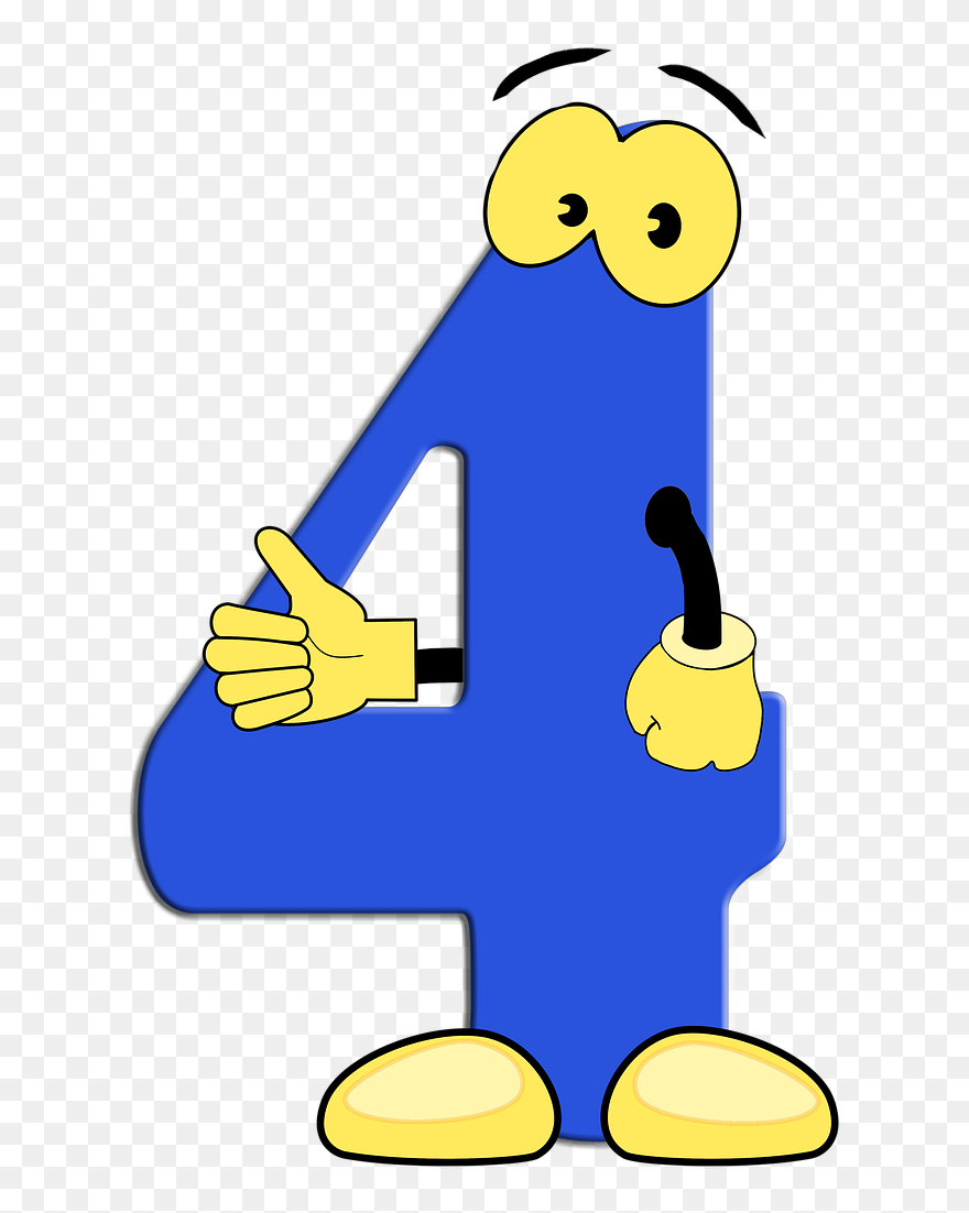 Day Four Of Our Beginner's Bible Trivia Game - Number Four Cartoon Png Clipart