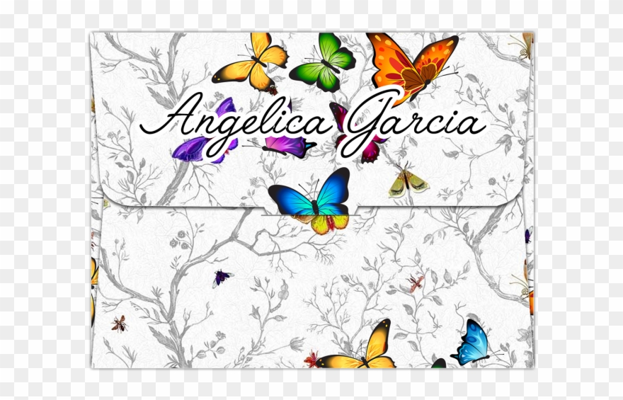 Click - Timorous Beasties Butterflies Wallpaper - Duck Egg Clipart