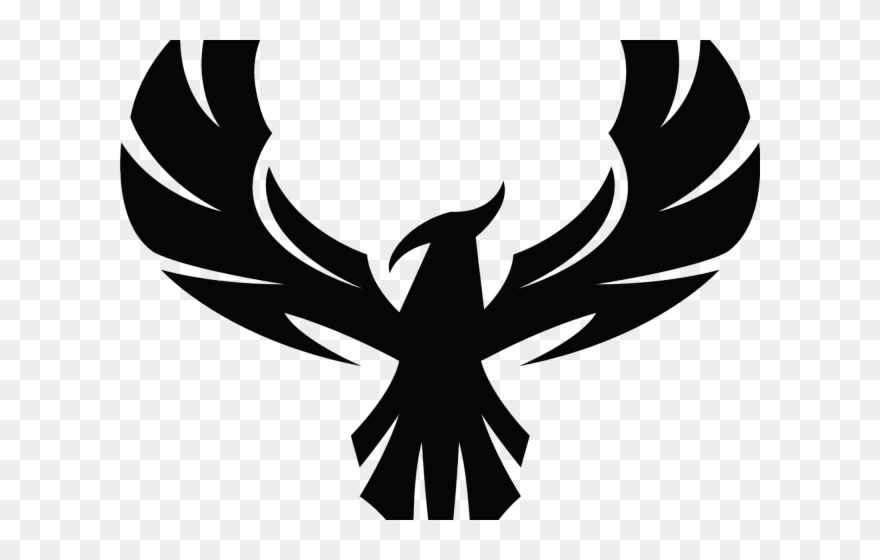 Phoenix Clipart Phoenix Silhouette - Eagle Logo Design Black And White - Png Download