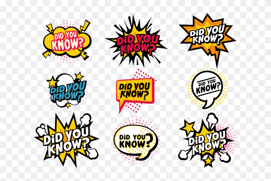 Etiqueta Engomada Del Vector De Las Curiosidades - Trivia Vector Clipart