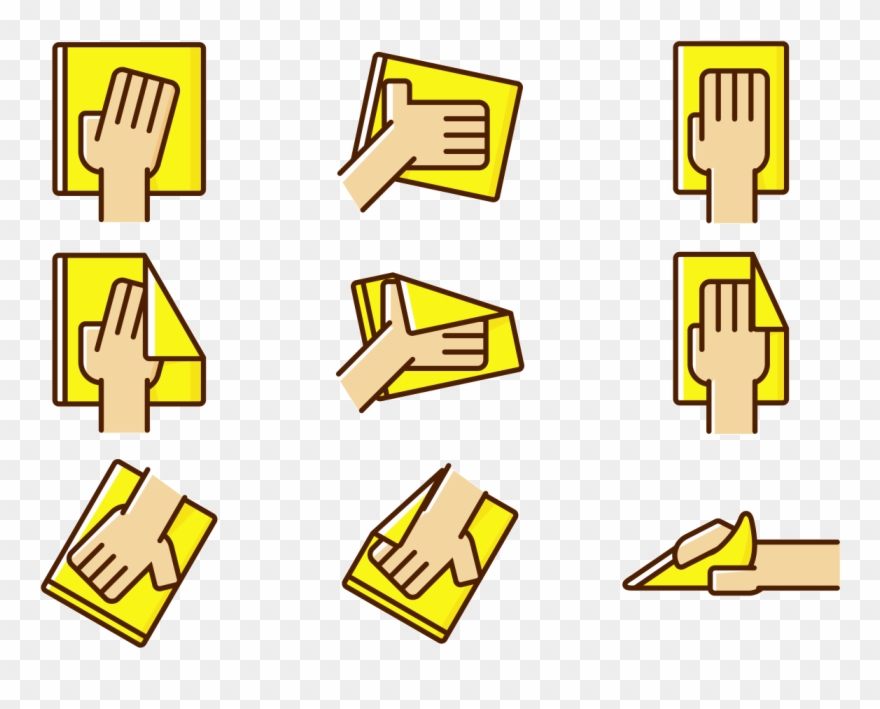 Vector Hand Wipe Icon - Euclidean Vector Clipart