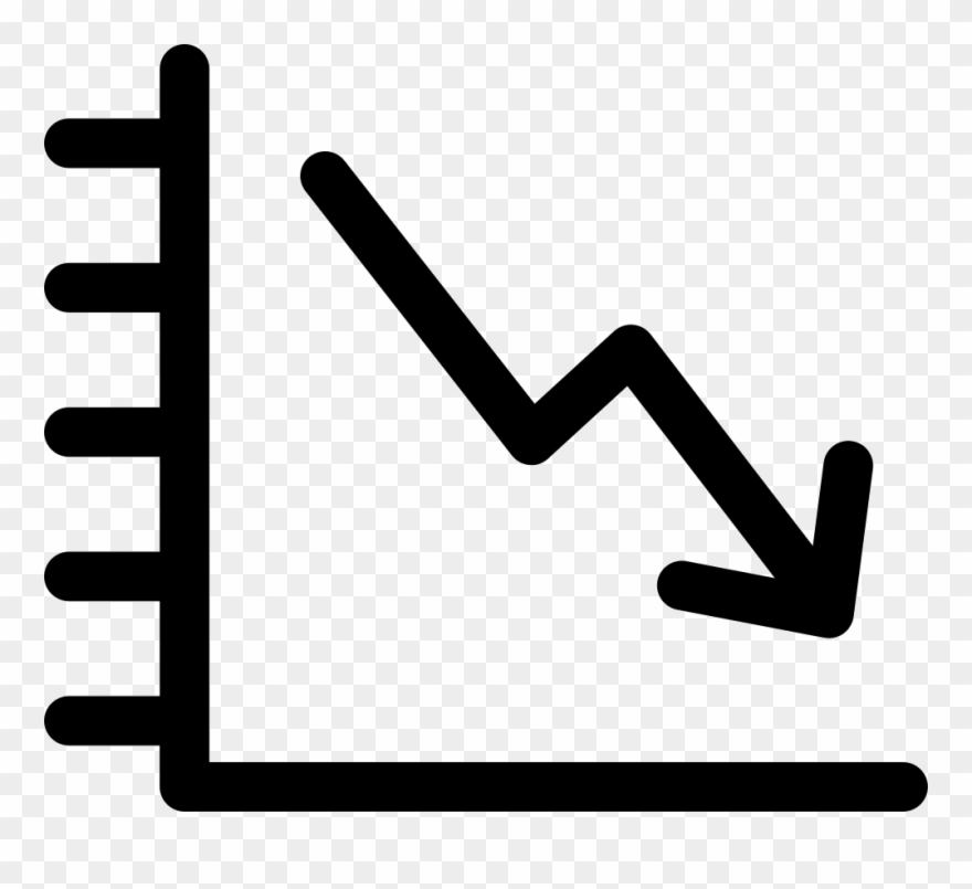 Medical Graphic With Descendant Line Comments - Bancarrota Icono Clipart