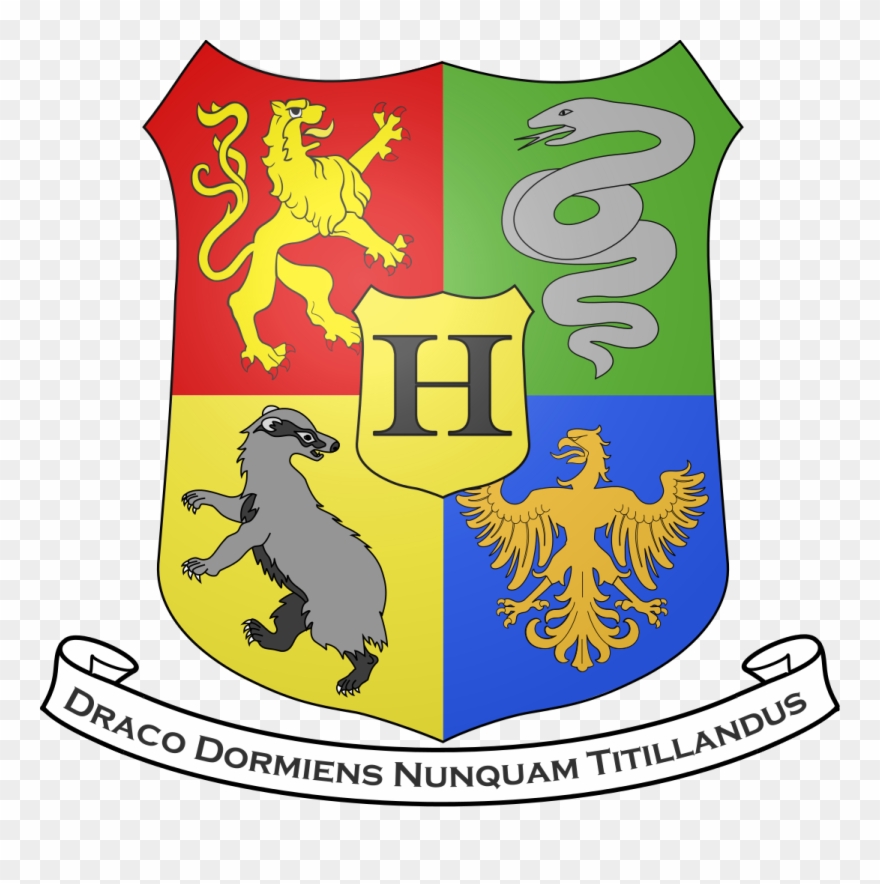 File Coat Of Arms Hogwart With Motto Svg Wikipedia - Personal Mottos For Coat Of Arms Clipart