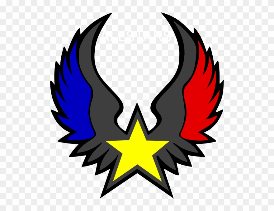 Allstars Emblem Clip Art At Clker - Winged Star - Png Download
