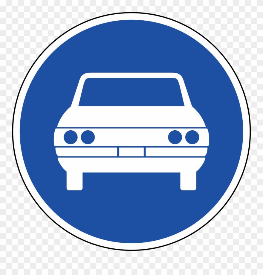 South Korea Road Sign 301 - 자동차 전용 도로 표지판 Clipart