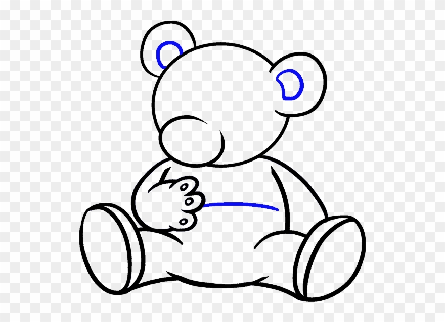 How To Draw Cartoon Bear - Drawing Clipart