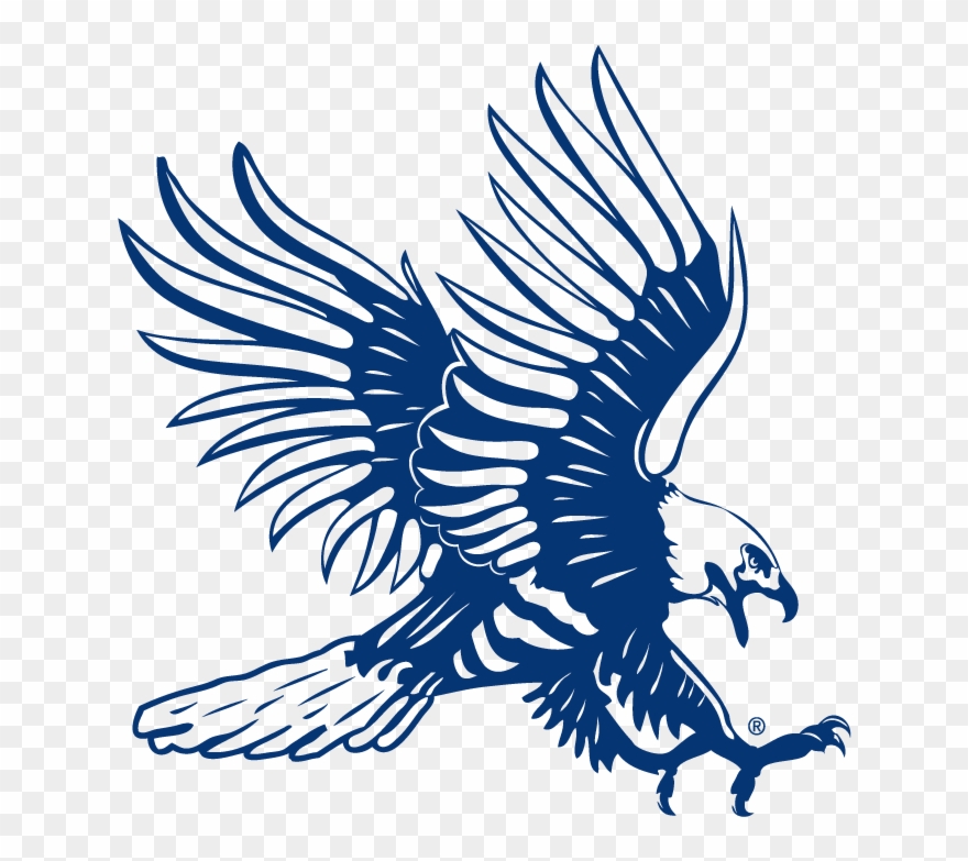Athletic Hawk Blue - Dickinson State University Blue Hawks Clipart