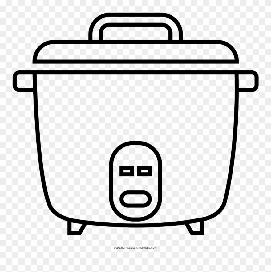 Crock Pot Coloring Page Clipart