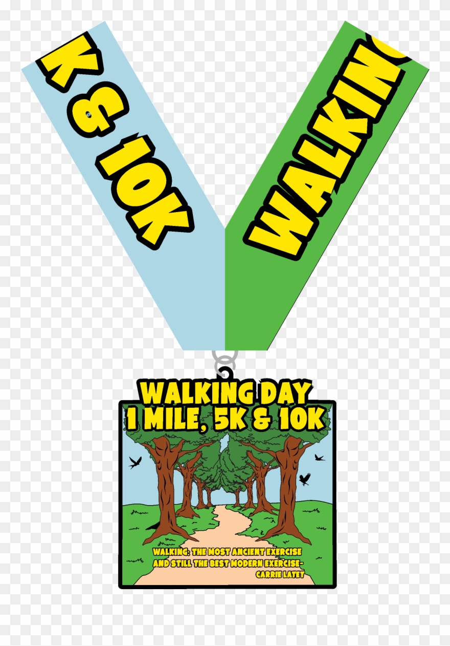 Walking Day 1 Mile, 5k & 10k - Poster Clipart