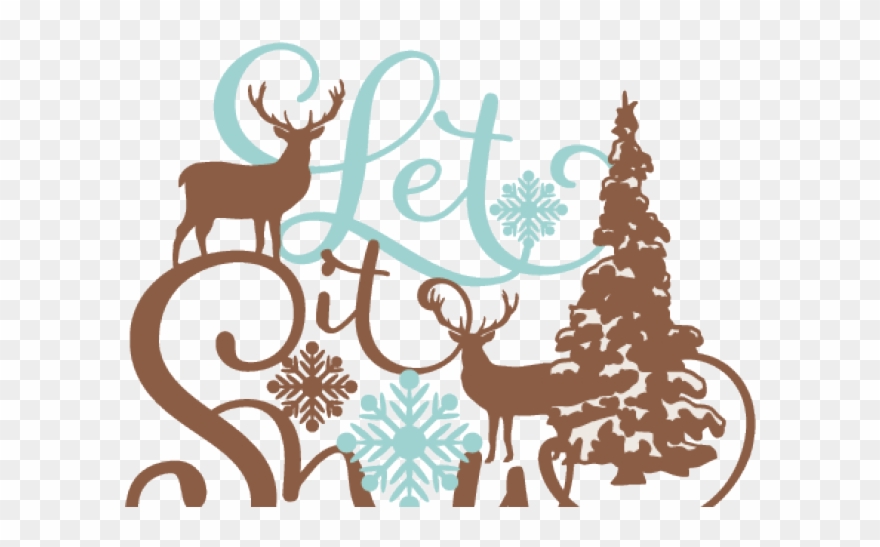 Snow Clipart Scrapbook - Let It Snow Svg Free - Png Download