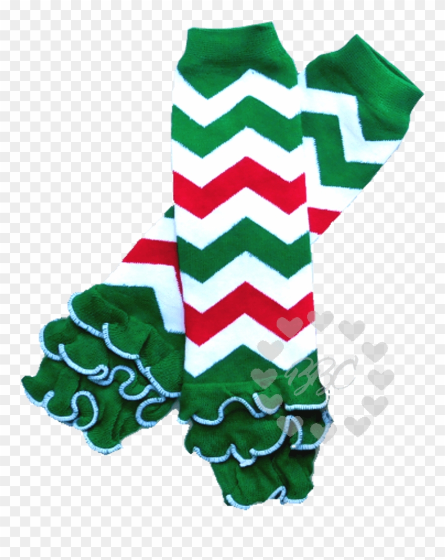 Christmas Chevron Legwarmers - Illustration Clipart