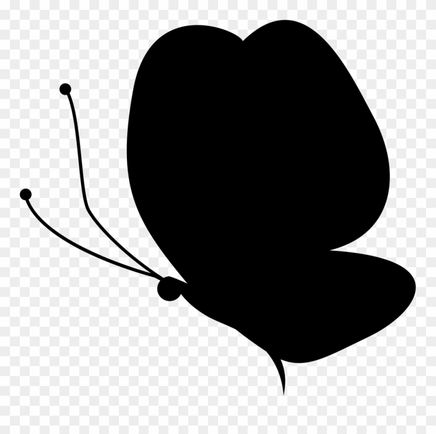 Butterfly Silhouette Facing To Left Comments - Siluetas Mariposas Png Clipart