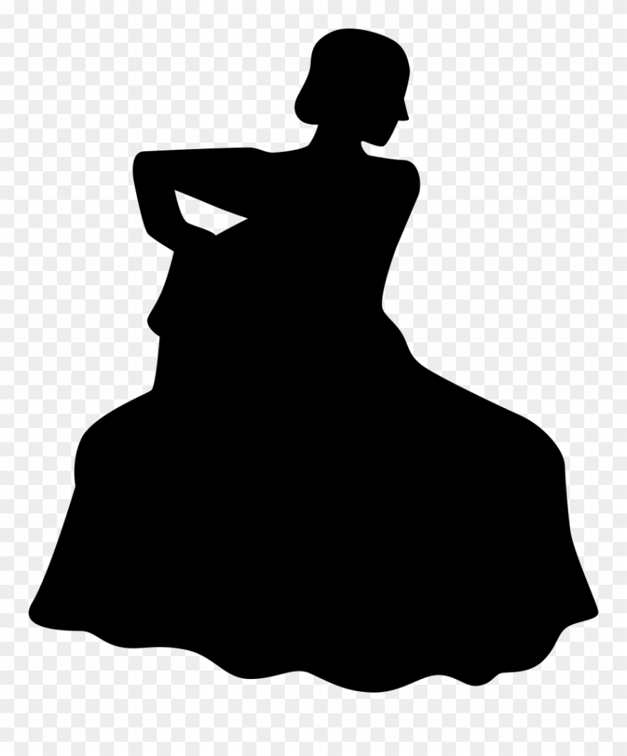 Flamenco Female Dancer Silhouette Comments - Silhouette Clipart