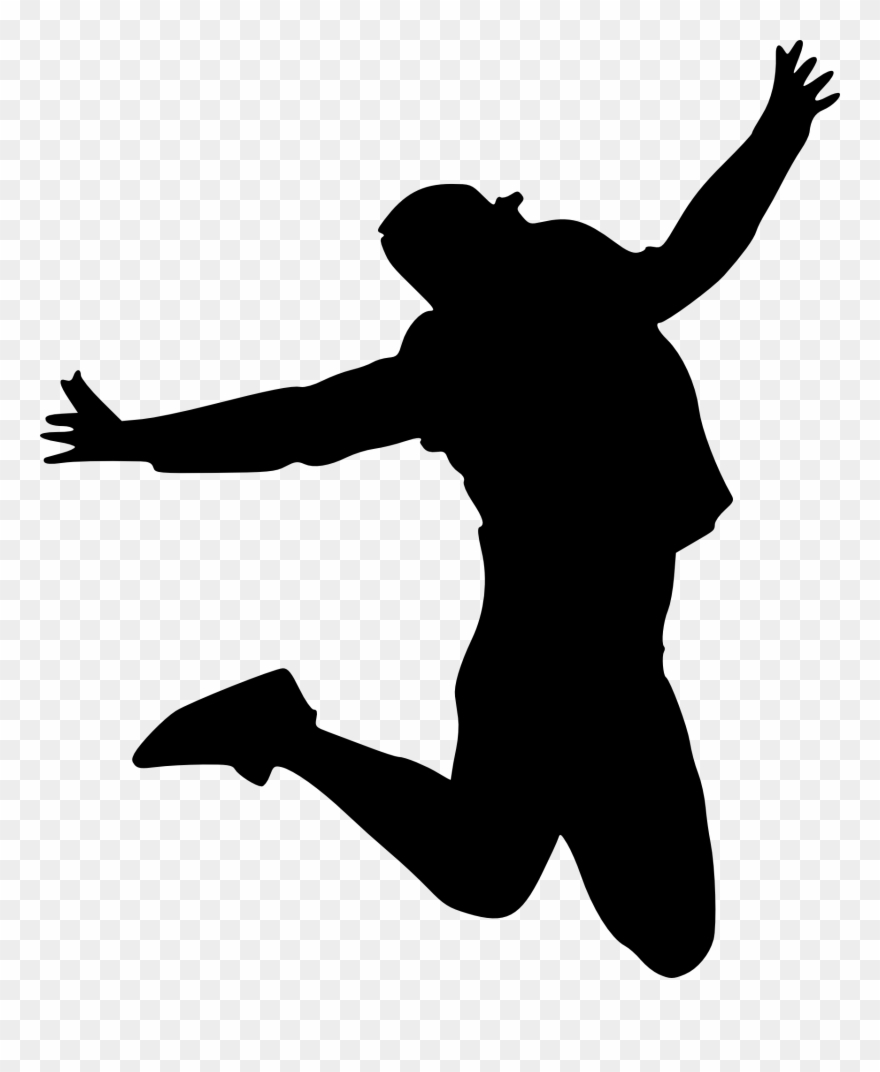 Dice Clipart Silhouette - Jump Silhouette - Png Download