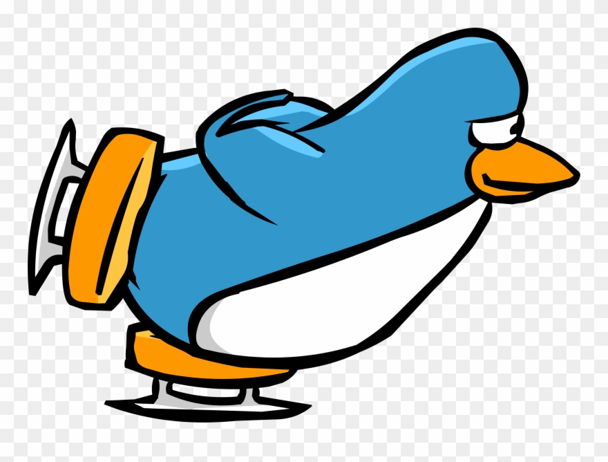 Image Result For Penguin On Skates - Club Penguin Ice Skating Clipart