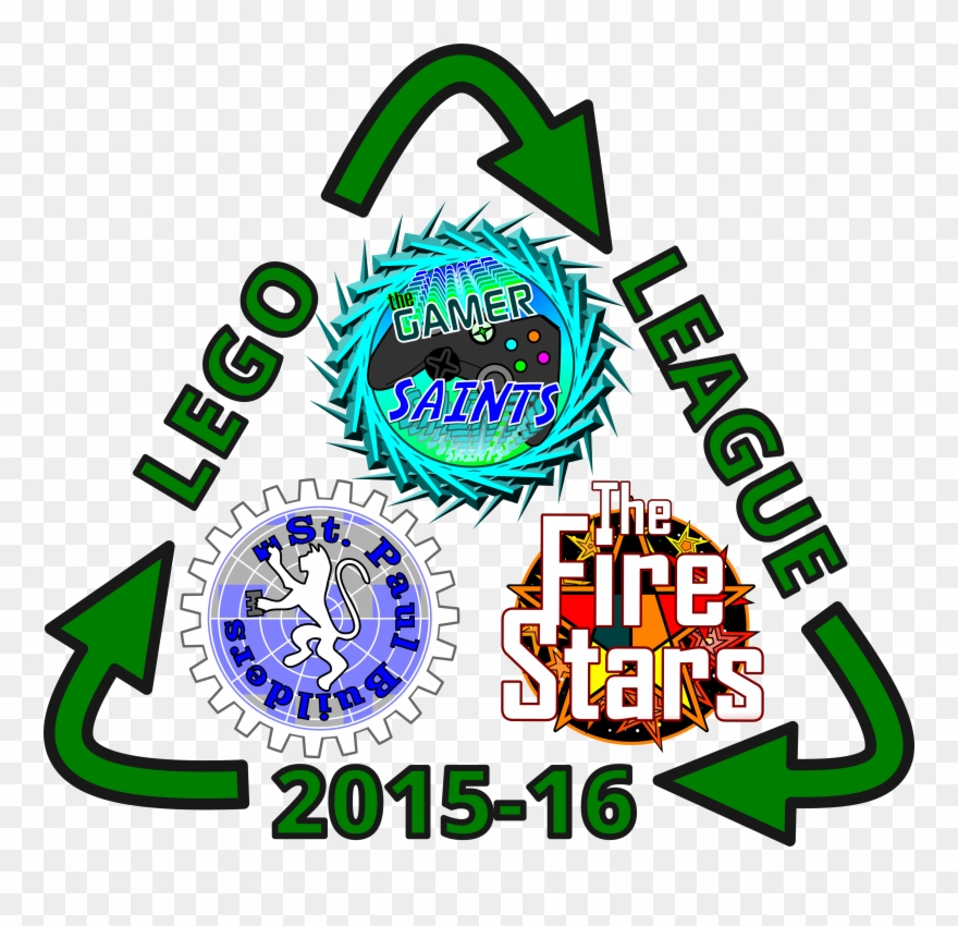 3 St Paul Lego League Logos Recycling Theme Black Lines - Saint Paul Clipart