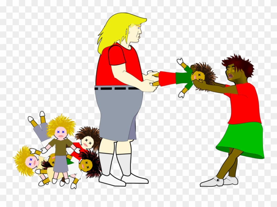 Clipart Greedy 2 People Fighting Clip Art People Fighting - Greedy Children Clipart - Png Download