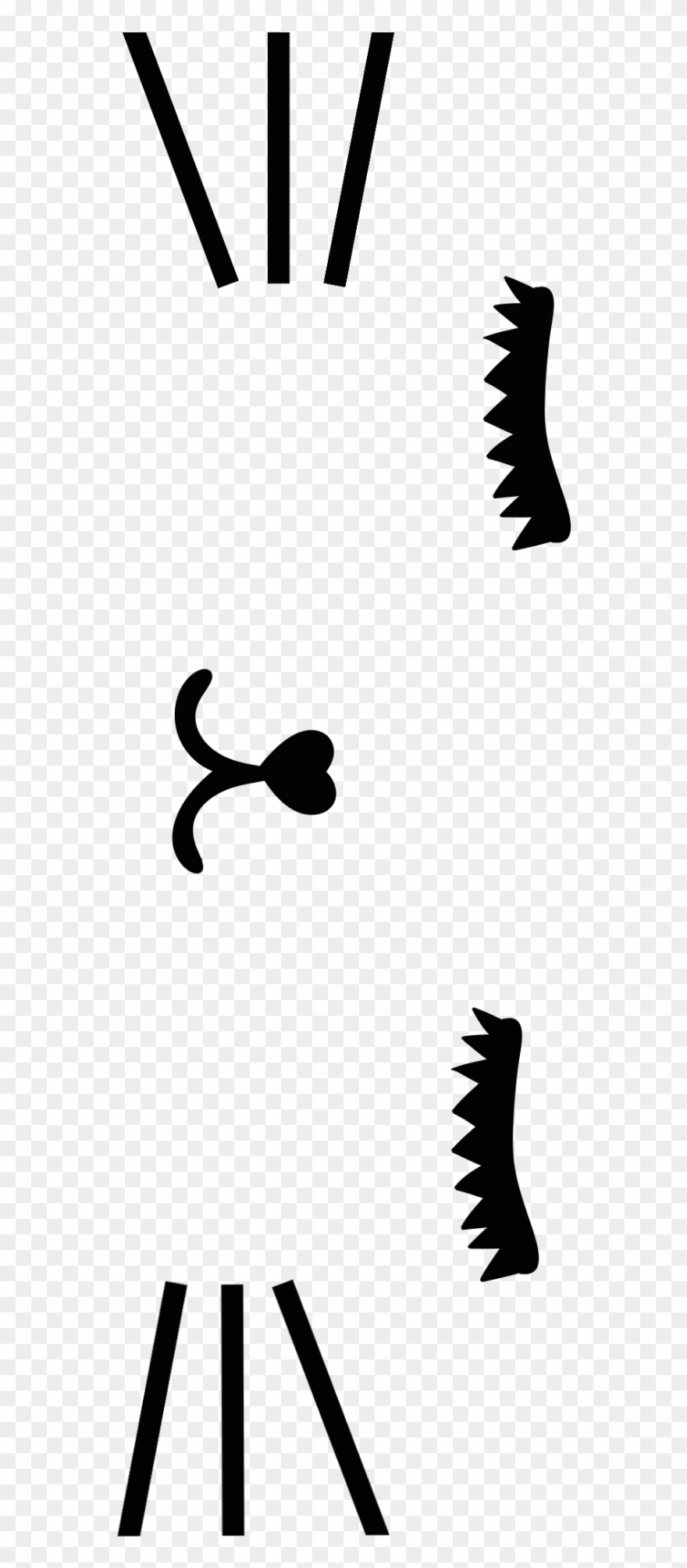 Mascara Vector Silhouette - Cat Face Outline Png Clipart