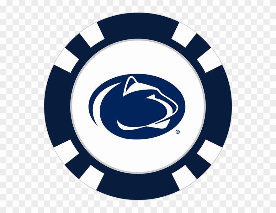 Penn State Nittany Lions Poker Chip Ball Marker - Penn State Clipart