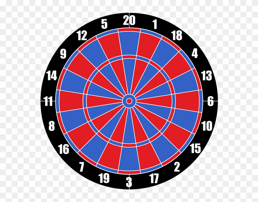 Dart Board Graphic - Dart Board Black And White Clipart