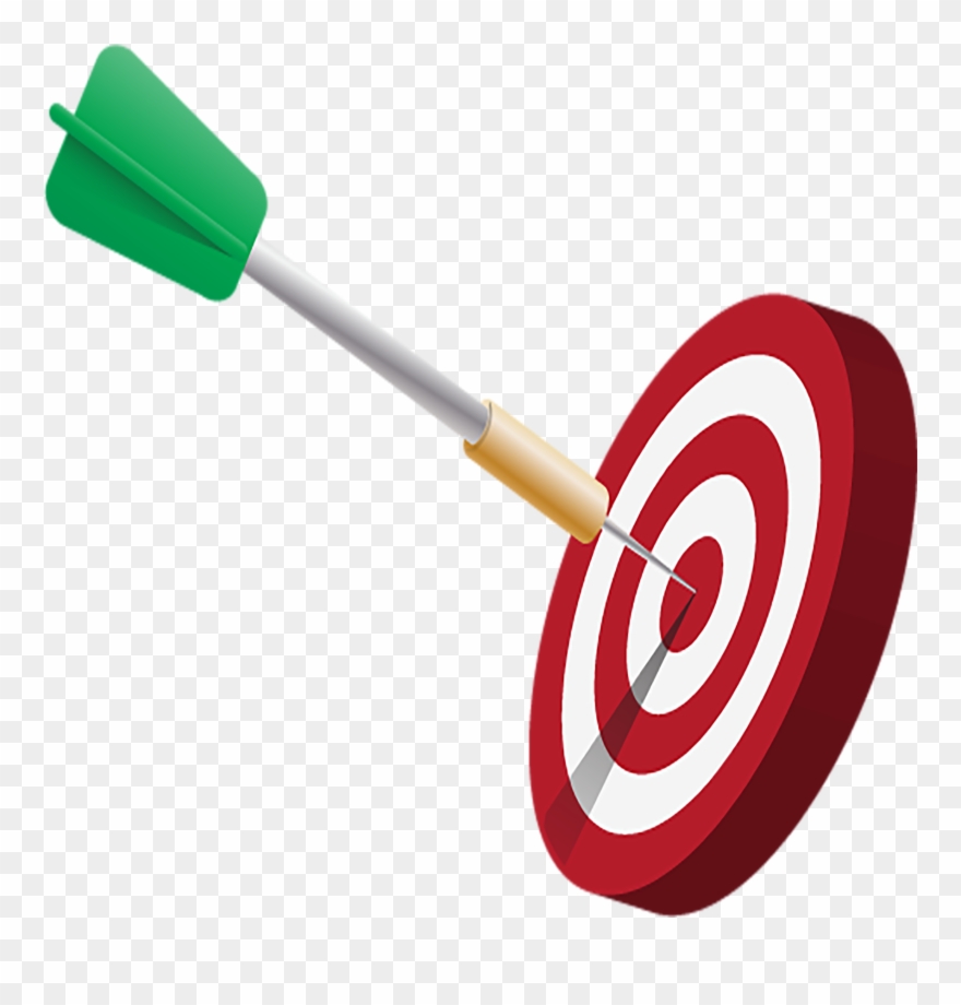 Dart Clipart Dartboard - Dart Board With Arrow - Png Download