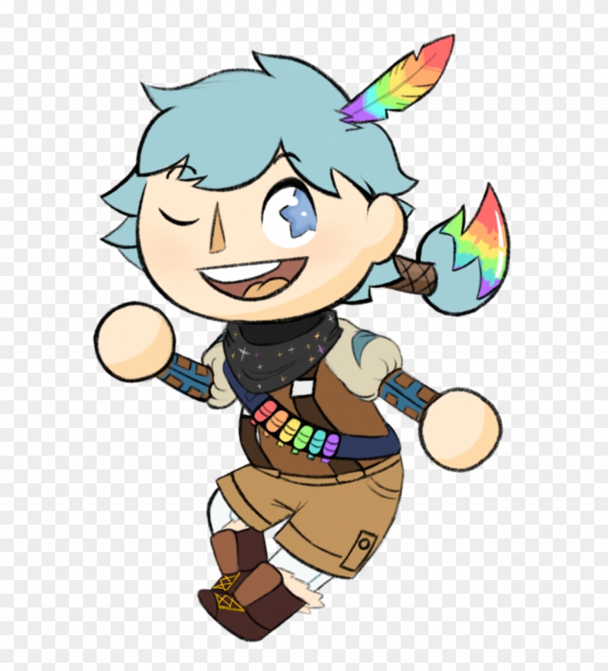 Supposed To Be This Color, His Scarf Is A Long-tailed - Cartoon Clipart