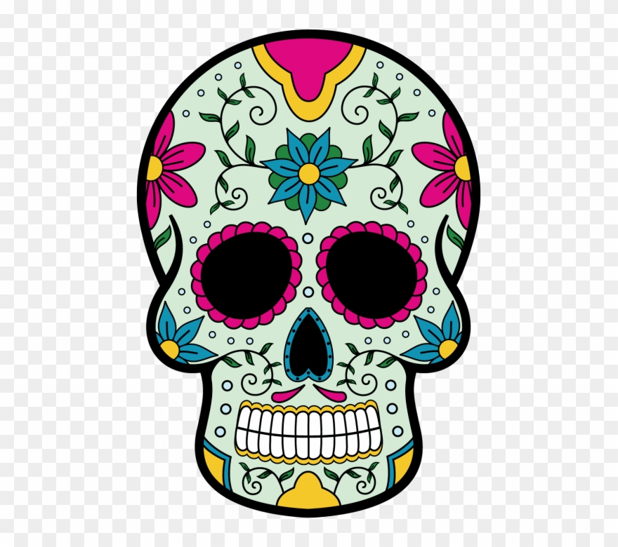 Day Of The Dead Marshmallow Pops & Pumpkin Slime Tuesday, - Free Sugar Skull Clip Art - Png Download