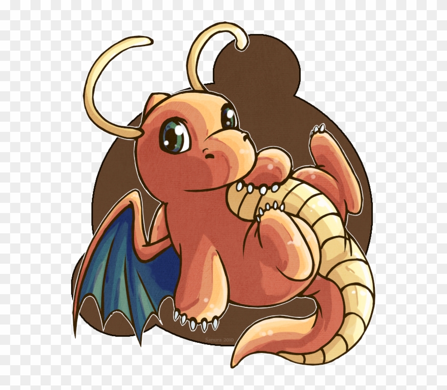 Xmas Gift A Chibi Dragonite By Fox Song - Dragonite Profile Clipart