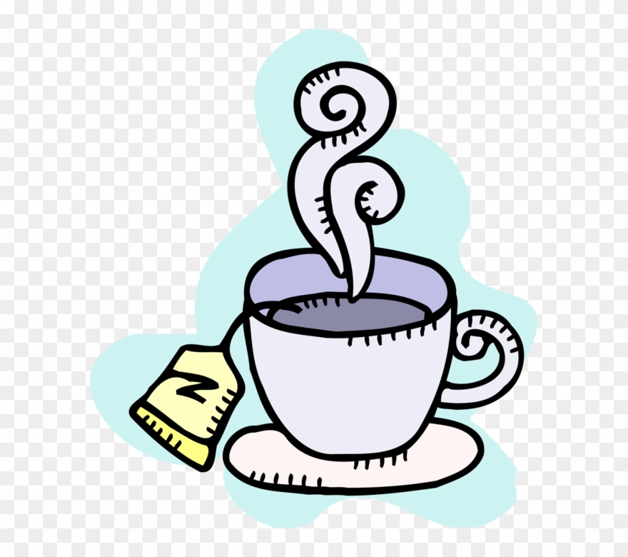Vector Illustration Of Hot Cup Of Tea In Teacup With - Clipart Xícara De Chá - Png Download