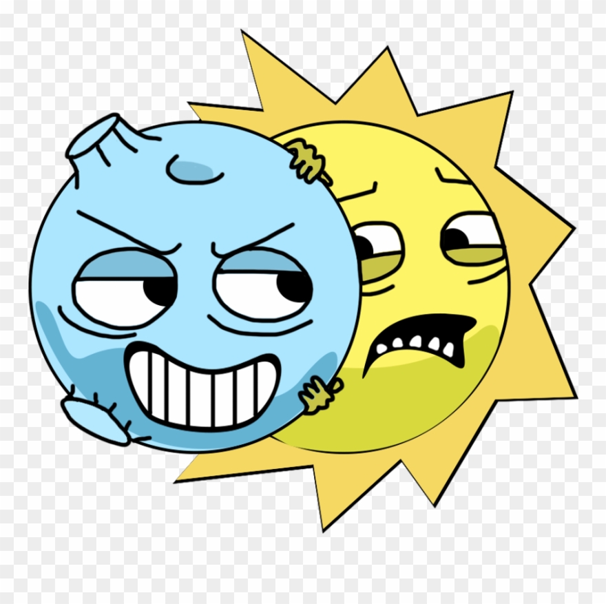 Ftestickers Solareclipse Solar Sun Moon Yellow Blue - Moon - Png Download
