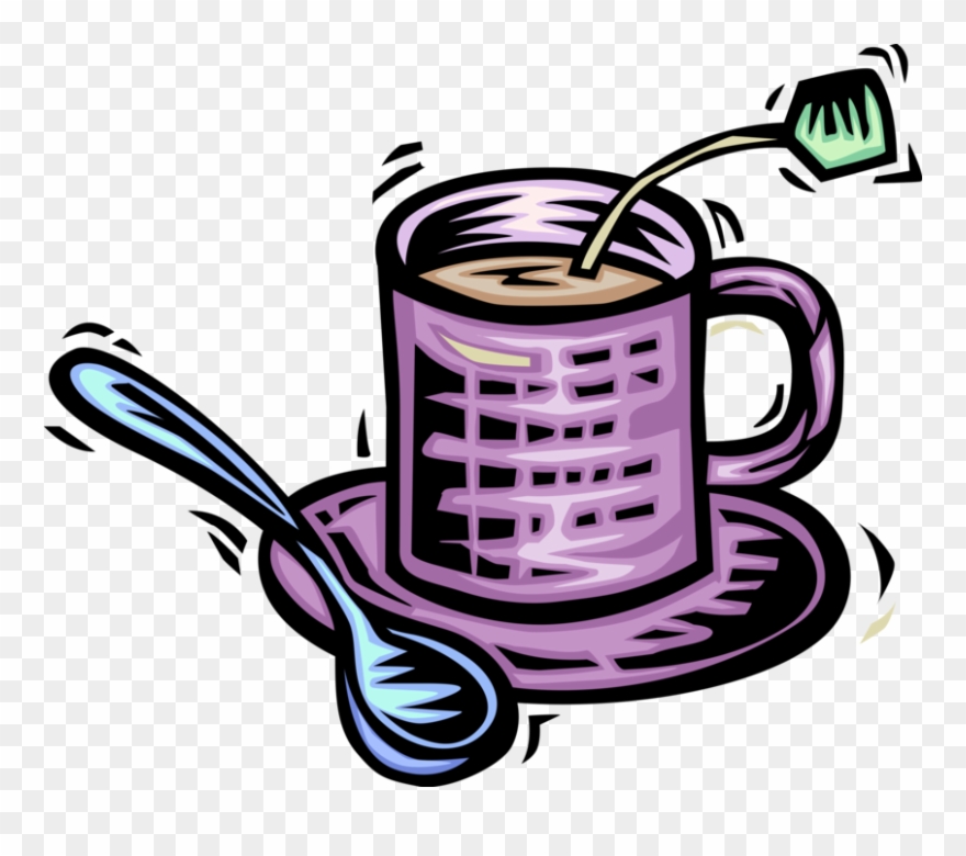 Vector Illustration Of Cup Of Steeped Tea In Teacup Clipart