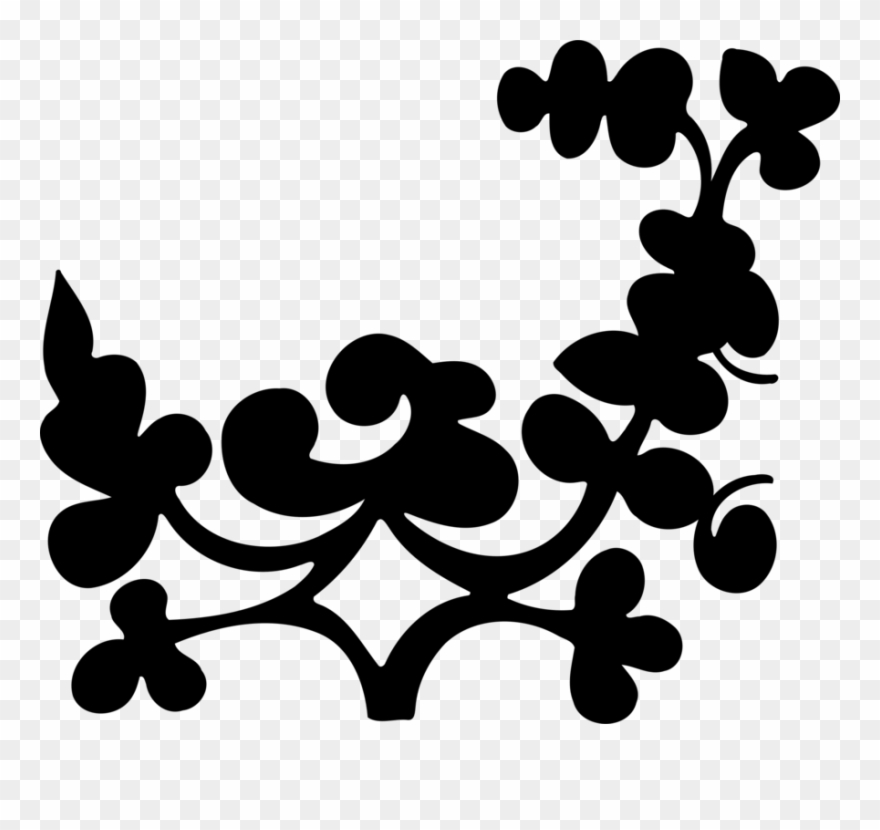 Plants Abstract Black M Clipart