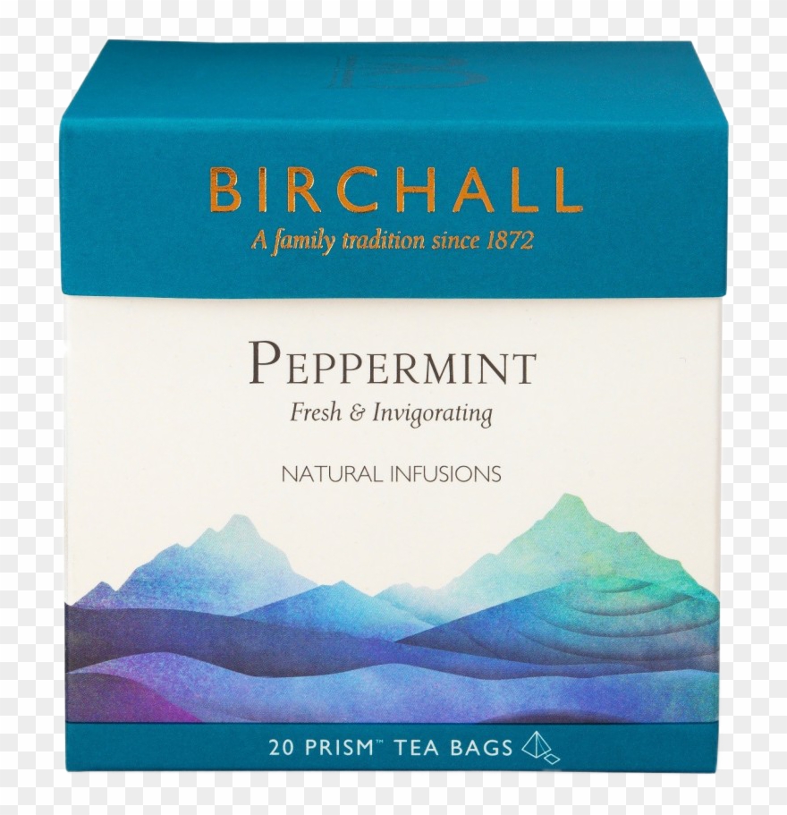 Title - Birchall Peppermint Natural Infusions Silk Tag Tea Clipart