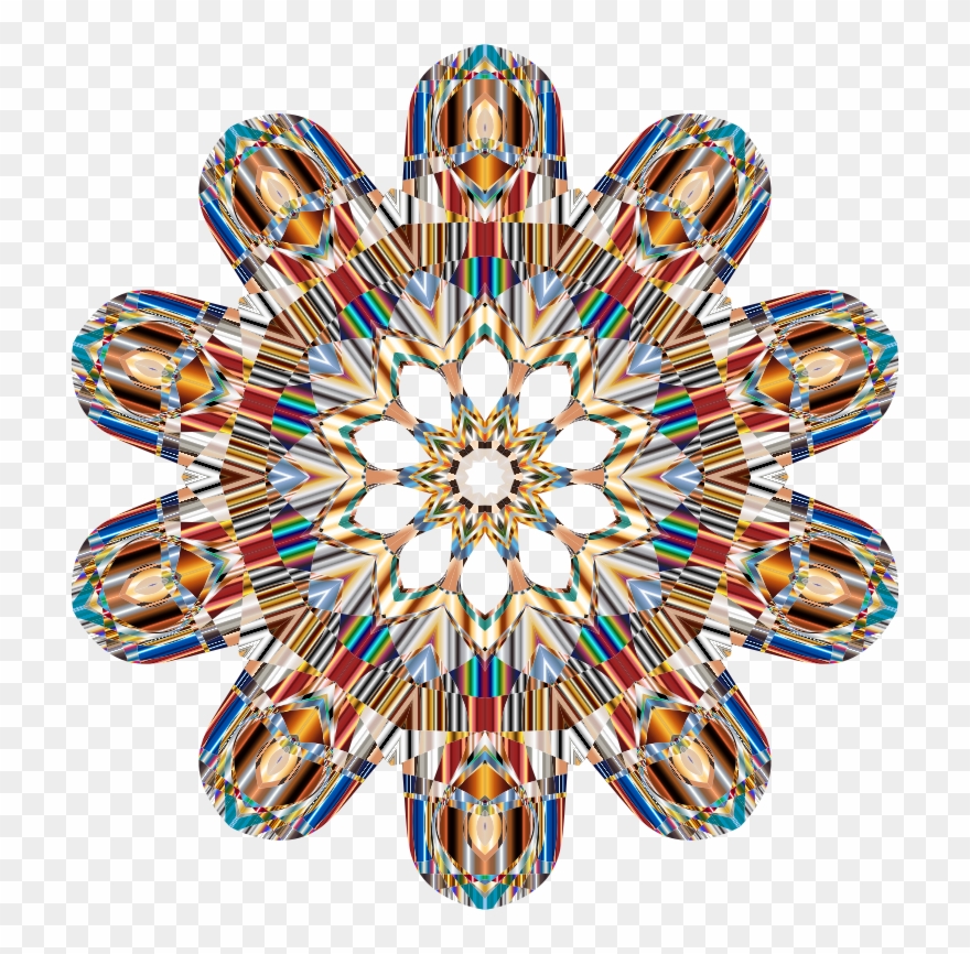 Kaleidoscope Flux Capacitor Art Design Clipart - Portable Network Graphics - Png Download