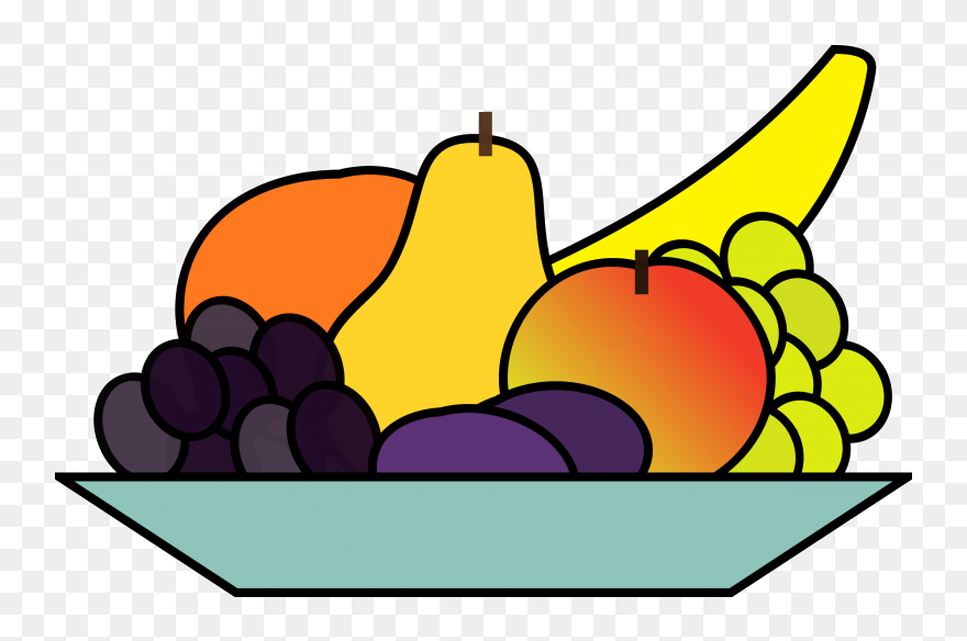 Plate Full Of Food Clipart Clipground Clip Art Chicken - Bowl Of Fruits Clip Art - Png Download