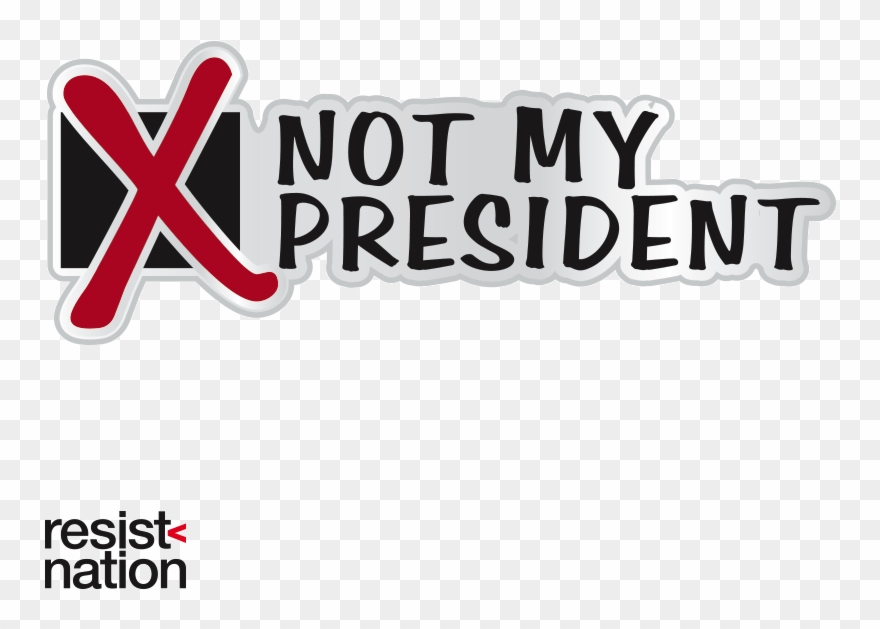 Not My President Pin - Devil Trump Lapel Pin Clipart