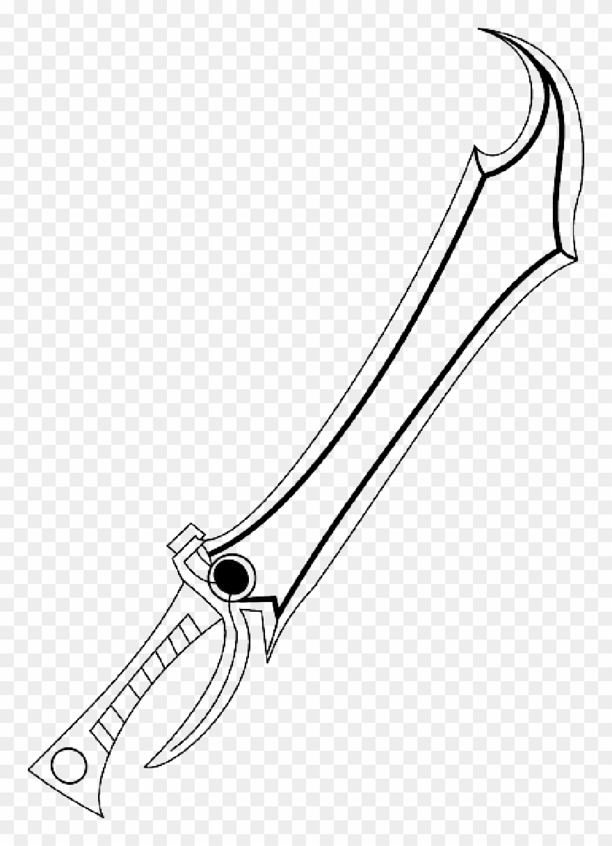 Fantasy Sword Clipart - Fantasy Sword Clip Art - Png Download