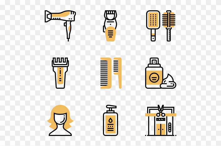 Barber Icons Free Png Free Stock - Icon Clipart