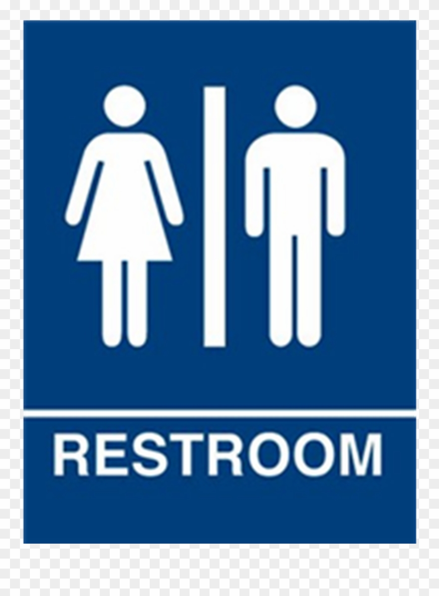 School Clipart Washroom - Restroom Sign Board - Png Download