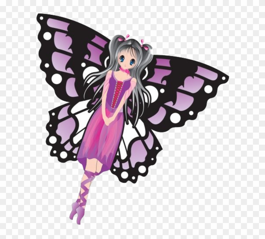 Fantasy Fairy Kite - Kite Decoration Butterfly Clipart