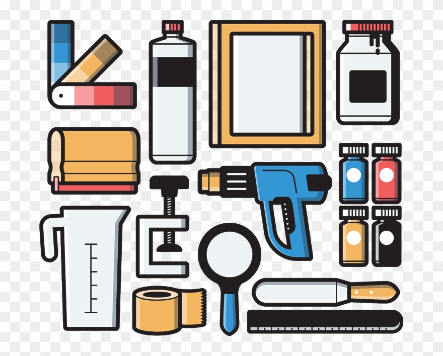 Let's Talk - Screen Print Tools Vector Clipart