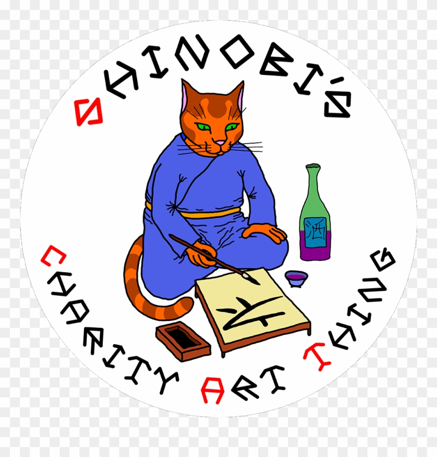 Shinobi's C - A - T - Shinobi Screen Print Clipart