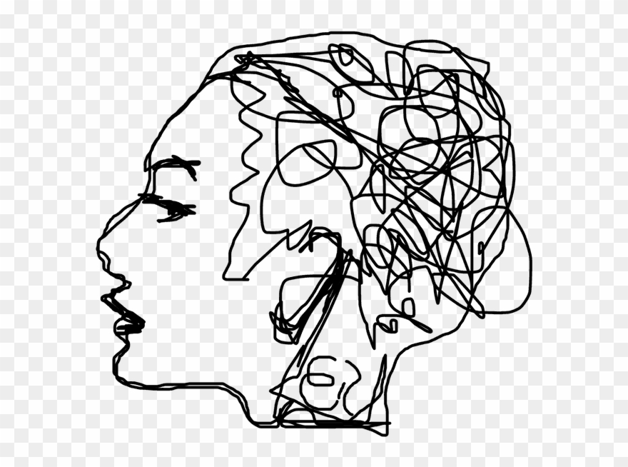 Mental Health Line Art Clipart