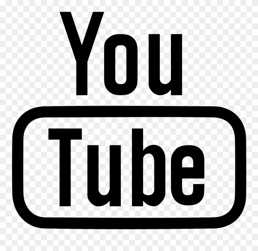 Youtube Clipart Black And White - Youtube Icon White Png Transparent Png