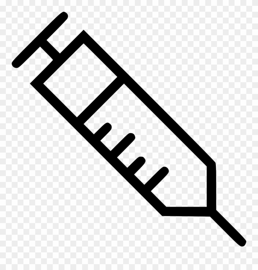 Syringe Black And White Transparent - Drug Svg Clipart