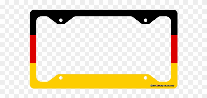 Rainbow License Plate Frame Clipart