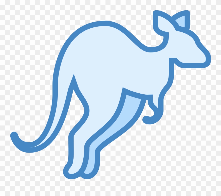 The Icon Is A Simplified Depiction Of The Outline Of - Kangaroo Clipart